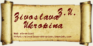 Živoslava Ukropina vizit kartica